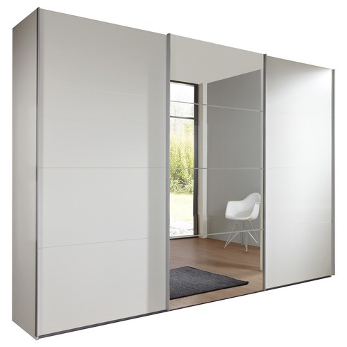 Schwebetürenschrank weiß - -,